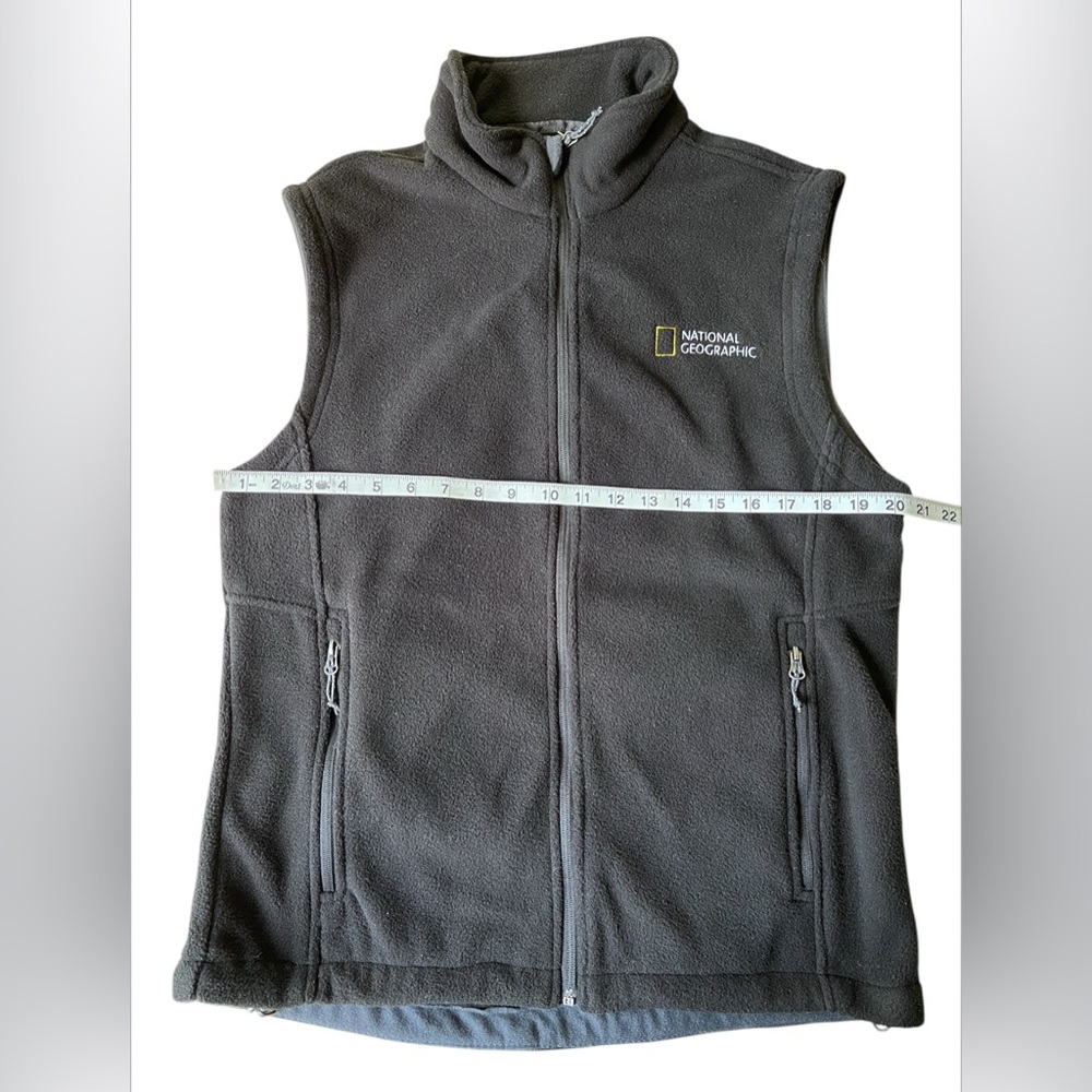 Port Authority NEW National Geographic Black Fleece Vest Size Medium - Picture 7 of 11